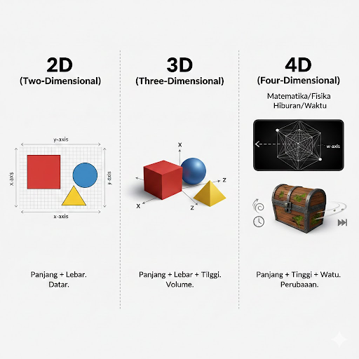 desain 2d, 3d, 4d