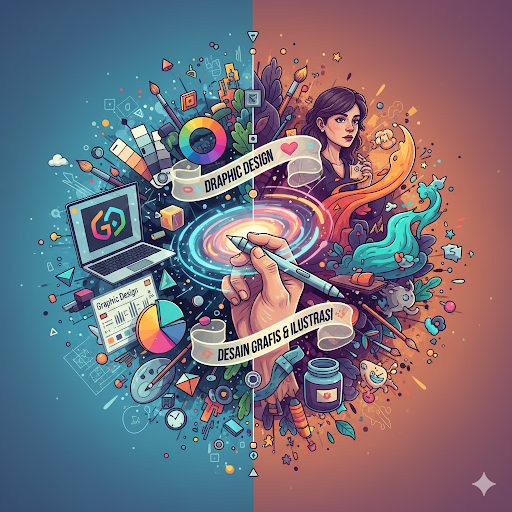 perbedaan desain grafis dan ilustrasi