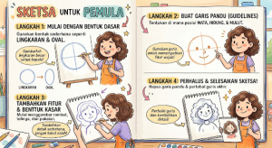 cara membuat sketsa