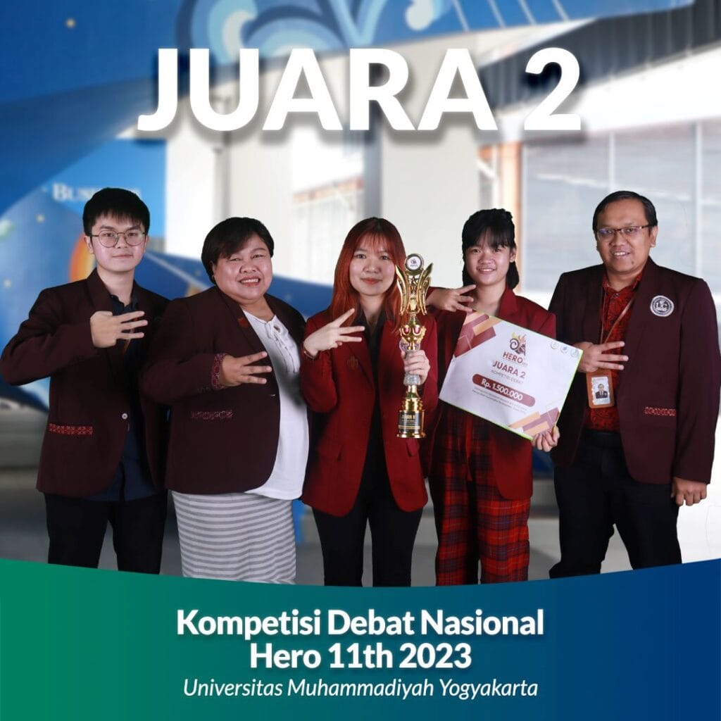 Juara 2 ajang Kompetisi Debat Nasional Hero 11th 2023