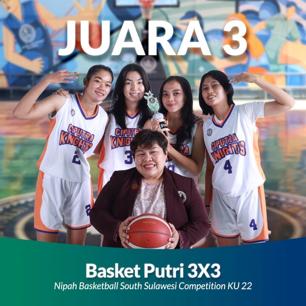 Juara 3 Basket Putri 3x3 ajang Nipah Basketball South Sulawesi Competition KU 22