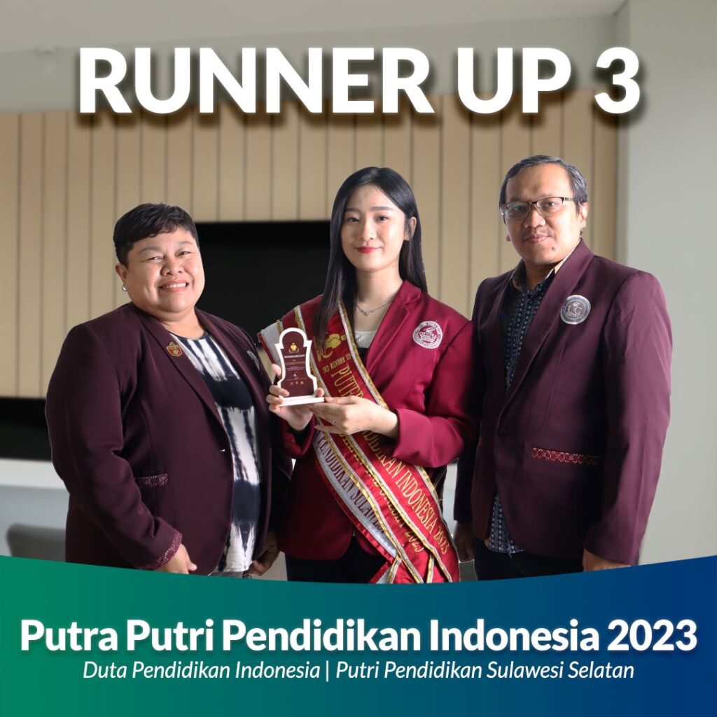 Runner Up 3 Putra Putri Pendidikan Indonesia 2023 ajang Duta Pendidikan Indonesia