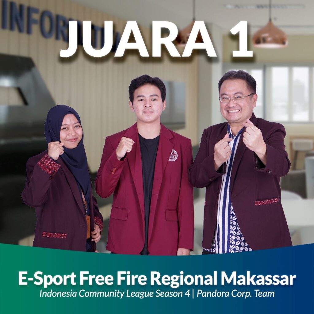 Juara 1 E-Sport Free Fire Regional Makassar ajang Indonesia Community League Season 4
