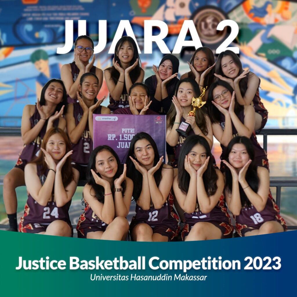 Team Basket Putri Kampus Ciputra Makassar meraih Juara 2 dalam ajang Justice Basketball Competition 2023