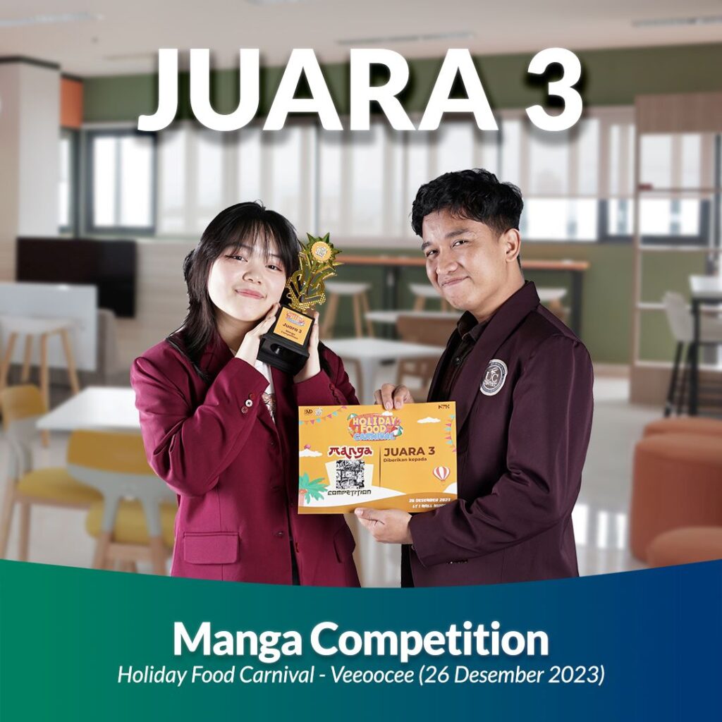 Juara 3 Manga Competition ajang Holiday Food Carnival (26 Desember 2023)