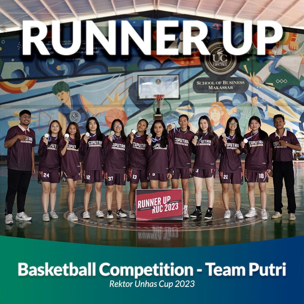 Team Basket Putri Kampus Ciputra Makassar meraih Runner Up (Team Putri) dalam ajang Rektor Unhas Cup 2023